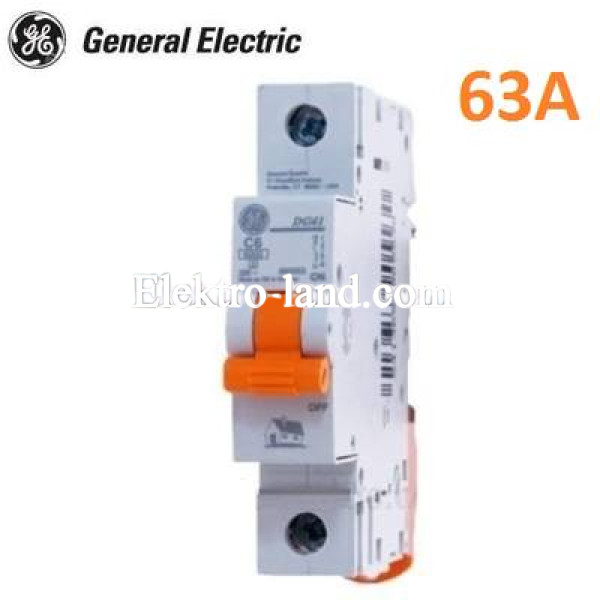 Автоматический выключатель DG 61 C63 6kA 1P General Electric